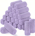 Buryeah 24 Pcs Flannel Throw Blanket Bulk 50 x 60 in Sleepover Blanket Outdoor Wedding Throw Lightweight, Oeko-tex Standard 100 Certified for Sofa Homeless Gifts (Light Purple)
