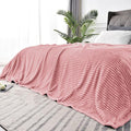 BEDELITE Fleece Throw Blanket for Couch – 3D Ribbed Jacquard Soft and Warm Decorative Fuzzy Blanket – Cozy, Fluffy, Plush Lightweight Dusty Pink Throw Blankets for Bed, Sofa, 84x90 inches