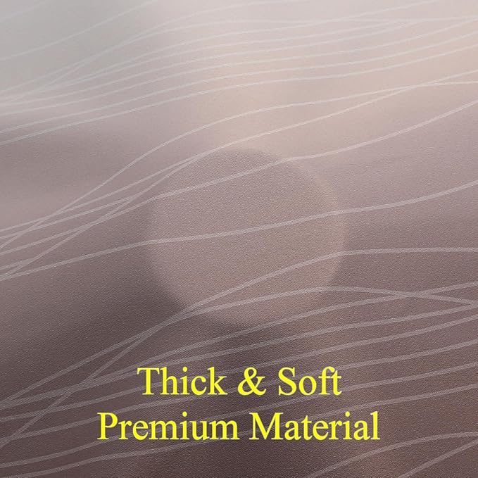 Estelar Textiler Brown and Greyish White Gradient Blackout Curtains for Bedroom, Thermal Insulated Ombre Blackout Drapes, Full Room Darkening Energy Saving Curtains for Living Room,52Wx84L,2 Panels