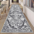 HEBE Hallway Runner Rug 2'8''x8' Washable Vintage Distressed Area Rugs Non Slip Laundry Rug Runner Boho Floor Carpet Runners for Hallways Entryway Laundry Room Kitchen Bathroom