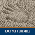 Bath Rugs 24 x 16 Inch Chenille Tufted Bath Mat, Quick Dry