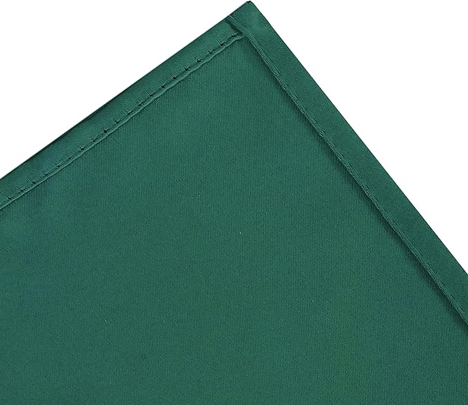 LEMOMO Dark Green Bedroom Blackout Curtains/52 x 54 Inch Long/Set of 2 Curtain Panels/Thermal Insulated Room Darkening Curtains