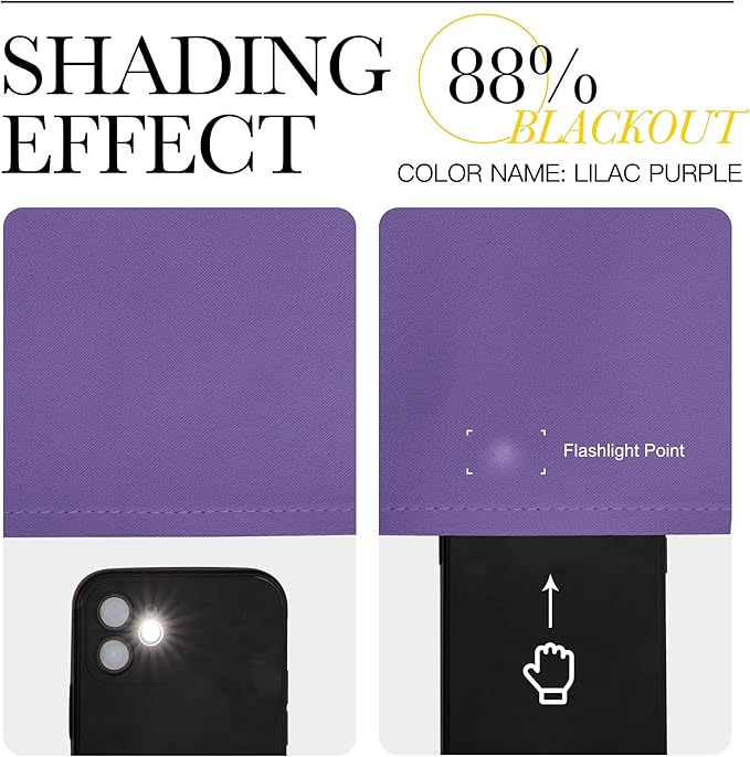 NICETOWN Blackout Curtains for Living Curtains, Lilac Purple, 2 Panels, 52 by 95, Room Darkening Window Curtain Panels, Easy-Care Solid Thermal Insulated Draperies/Drapes for Daughter Room