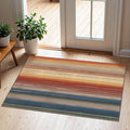 Front Door Mat Outside Entrance - 2x3 Ombre Non-Slip Washable Doormat Indoor Outdoor Mat Rust Blue Modern Rainbow Entry Rug Small Throw Rugs for Entryway Bedroom Kitchen Front Porch Decor