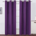LEMOMO Purple Blackout Curtains 34 x 84 Inch Length/Set of 2 Curtain Panels/Thermal Insulated Room Darkening Blackout Curtains for Bedroom