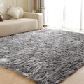 ORINOVA Shag Washable Area Rugs 8x10 Grey Fluffy Rug for Living Room Large Faux Sheepskin Shaggy Fur Area Rugs for Bedroom Nursery Rectangle Rug