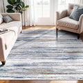 4x6 Rugs for Living Room: Non-Slip Washable Area Rug for Hallway Entryway Kitchen Bedroom - Easy-to-Clean Stain and Water Resistant Carpet - Soft Low-Pile Throw Mat Navy Grey