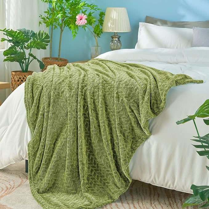 inhand Sage Green Fleece Throw Blanket for Couch, Super Soft Flannel Blanket, Lightweight Fuzzy Blankets Sofa Bed Office, Washable Cozy Plush Fleece Blankets&Throw for All Season(50x60 Inches)