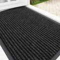 OLANLY Front Door Mat Indoor Outdoor Entrance, Waterproof Heavy Duty Doormat, Fade Resistant, Low Profile, Easy Clean Patio Porch Welcome Floor Mats for Entry, 35x23, Off-Black