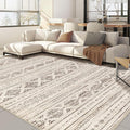 Nakagishi 6x9 Area Rugs Living Room: Washable Boho Large Neutral Soft Farmhouse Rug Stain Resistant Modern Indoor Floor Non-Slip Carpet for Bedroom Nursery Kids Office Dining Room Dorm- Dark Brown