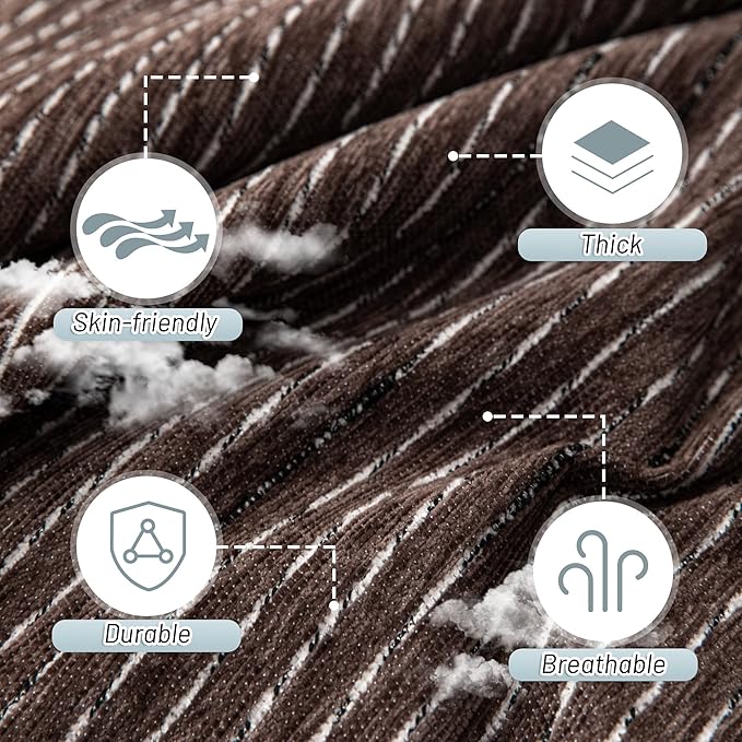 MYSKY HOME Couch Covers for 2 Cushion Couch Sectional Sofa, L Shape Sofa Protector Deep Chocolate Chenille Couch Cover, Sofa Covers Washable Blanket with Tassel Pet Couch Cushion Cover, 71"X102"