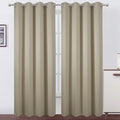 LEMOMO Beige Blackout Curtains/52 x 108 Inch/Set of 2 Panels Room Darkening Curtains for Bedroom