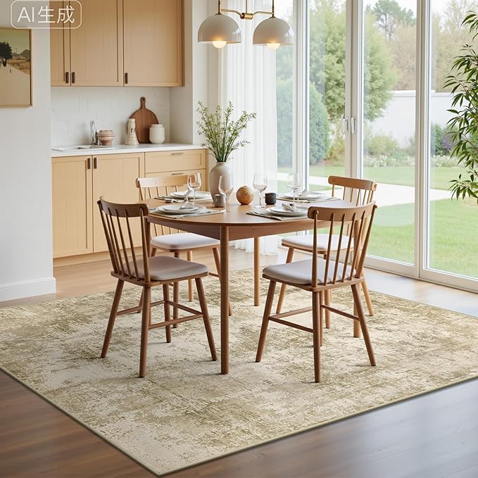 LEPEII 5x7 Area Rugs, Rugs for Living Room, Indoor Non-Slip Washable Rug for Bedroom, Dining Room, Low Pile Home Decor Neutral Area Rug