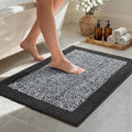 Bathroom Rugs 30x20 Non Slip Washable, Dark Grey Bath Mat for Bathroom Floor Tub, Soft Absorbent Quick Dry Mats for Shower, Bathtub,Home Decor