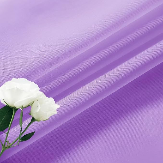 SpaceDresser Basic Rod Pocket Sheer Voile Window Curtain Panels Lavender 1 Pair 2 Panels 26 Width 30 Inch Long for Kitchen Bedroom Children Living Room Yard（Lavender，26Wx 30L）