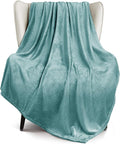 Exclusivo Mezcla Fleece Celadon Throw Blanket for Couch, Sofa, Super Soft and Warm Blankets, All Season, Cozy, Plush, Lightweight, 50x60 Inches
