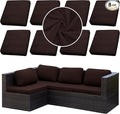 Outdoor Cushion Covers Set,8PCS Patio Furniture Couch Seat Slipcovers, Replacement for Sofa Sectional Chair(Cover，Only)