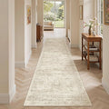 Runner Rug 2x7 Washable Non-Slip Hallway Runner Rugs for Kitchen Bathroom Laundry Room Beige Vintage Floor Carpet Runners for Hallways Entryway