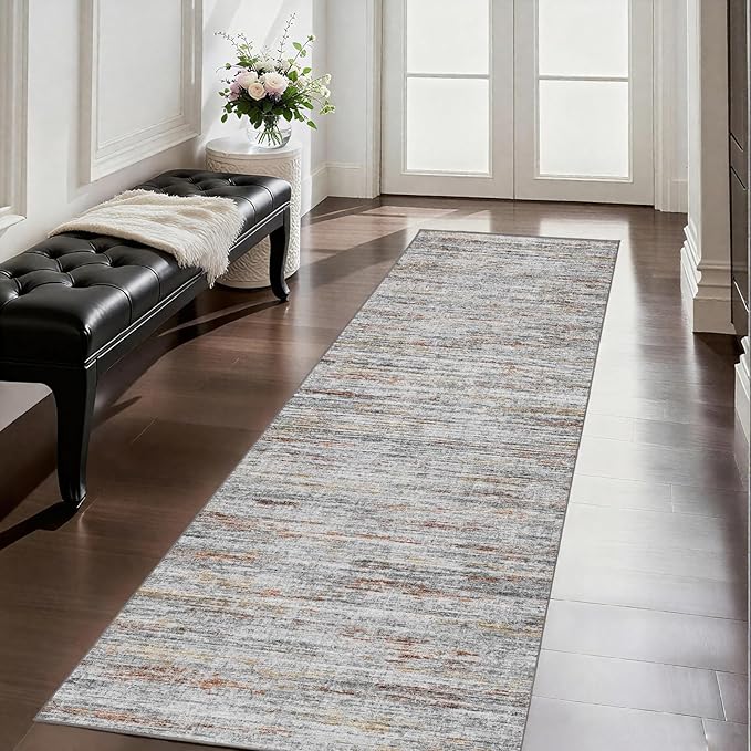 Washable Runners for Hallway 2x6 Runner Rug,Ultra-Thin Kitchen Runner Rugs,Non-Slip Backing Entryway Rug Runner,Abstract Carpet for Hallways,Bedroom,Dining,Laundry Room