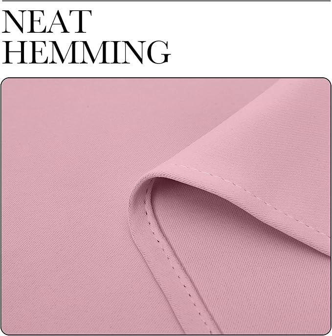 NICETOWN Bedroom Blackout Draperies Panels, 2 Panels, 42 x 72 Inch, Rouge Pink, Three Pass Microfiber Noise Reducing Thermal Insulated Solid Ring Top Window Curtains
