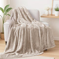 Exclusivo Mezcla Plush Fuzzy Fleece Throw Blanket Extra Large, Super Soft, Fluffy and Warm Blankets for Couch, Bed, All Season (Camel, 50x70 inches)