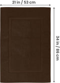 Bath Mat Set, 2 Pack, 21 x 34 Inch, Absorbent Cotton, Reversible