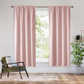 RYB HOME Bedroom Blackout Curtains 72 inches Long, 100% Blackout Thermal Insulated Noise Reducing Curtains for Living Room Nursury, 62 inches Wide by 72 inches Long, Baby Pink