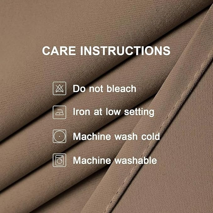 Joydeco Blackout Curtains for Bedroom 108 inch Long 2 Panels, Thermal Insulated Room Darkening Curtains with Grommets, Soft Window Drapes for Living Room (W52 x L108 Inch, Khaki)