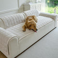Couch Covers for Dogs Washable, Non Slip Couch Covers for Loveseat Sofa Pet Friendly, Soft Fuzzy Sofa Covers for Pet, Dog Couch Cover Furniture Protector(1PC,Beige White,27.6"x59.1")