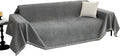 MYSKY HOME Oversized Couch Cover Sofa Covers Couch Covers for 3 Cushion Couch Sofa Pet Friendly L Shaped Sectional Couch Cover Non Slip Furniture Protector for Kids, 91"x150", Dark Grey