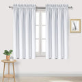 DWCN Blackout Curtains Room Darkening Thermal Insulated Bedroom Curtains Window Treatments, 42 x 45 inches Long, Set of 2 Greyish White Rod Pocket Drapes