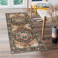 Yamaziot Washable Runner Rug, 2x5 Non-Slip Boho Vintage Hallway Rug Runner with Rubber Backing, Stain Resistant Distressed Carpet Runner for Bedroom, Kitchen, Laundry, Entrance