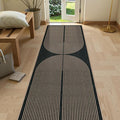 Lahome Enfys Modern Rainbow Kitchen Runner Rug, 2x8 Easy Jute Rug Runners for Hallways Entry Farmhouse Indoor Outdoor Carpet, Contemporary Washable Non Slip Runner for Laundry Room Porch