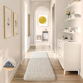 Ophanie Runner Rug for Hallway, 2x6 Upgrade Non-Slip Fluffy Soft Bedside Rugs, Bedroom Living Room Ivory Shaggy Carpet for Kids Girls Boys Dorm Nursery Home Decor Aesthetic