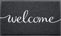 BeneathYourFeet Door Mat, Welcome Mat Low Profile Floor Mat Front Doormat Indoor and Outdoor Doormat Non Slip Rugs for Entryway, Patio, High Traffic Areas (32"x20", Black-Welcome)