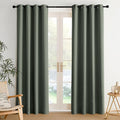 NICETOWN Room Darkening Draperies Curtains Panels, 2 Panels Dark Mallard W52 x L84