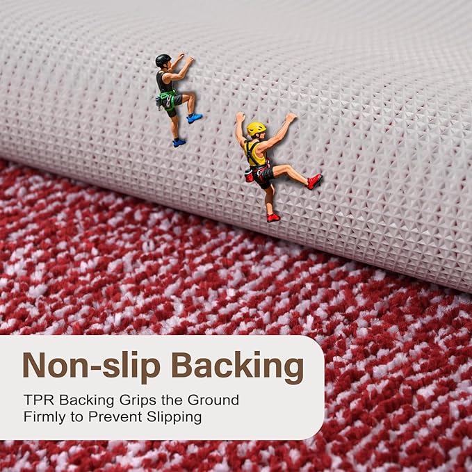 60x24 Long Bathroom Rugs Washable Non Slip, Red Bath Mat for Bathroom Floor Tub, Soft Absorbent Quick Dry Mats for Shower, Bathtub,Home Decor