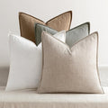 MIULEE Neutral Linen Pillow Covers Pack of 4 Decorative Natural Solid Throw Pillow Covers Soft Accent Boho Farmhouse Couch Pillowcases Modern Spring Home Decors for Living Room Bed Sofa 20x20 Inch