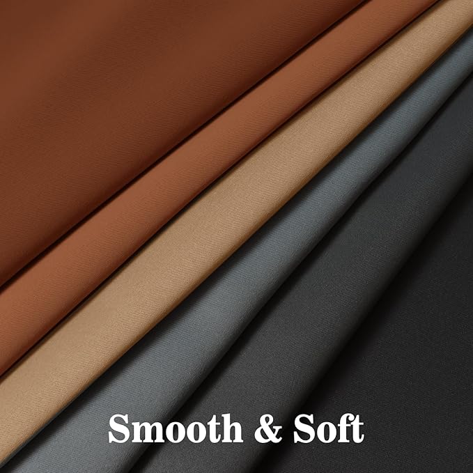 Yakamok Blackout Ombre Burnt Orange and Black Curtains-Gradient Room Darkening Curtain, Grommet Thermal Insulated Light Blocking Window Drapes Curtain for Living Room Bedroom,52 x 54 Inch,2 Panels