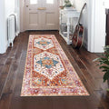 Yamaziot Washable Runner Rug, 2x6 Non-Slip Boho Vintage Hallway Rug Runner with Rubber Backing, Stain Resistant Distressed Carpet Runner for Bedroom, Kitchen, Laundry, Entrance
