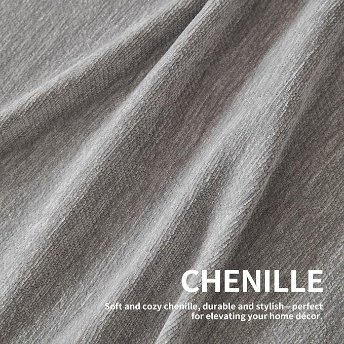 Couch Cover for Dogs, Boho Sofa Covers for 3 Cushion Couch, Chenille Sofa Slipcover for Pets Washable, L-Shape Sectional Couch Loveseat Cover Soft Throw Blankets with Tassels(71x118,Grey)
