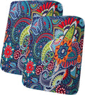 hyha Printed Couch Cushion Covers, Floral Sofa Covers Washable for 2 Cushion Couch, Stretch Pattern Outdoor Cushion Covers for Patio Furniture with Elastic Bottom(2 Packs, Paisley)