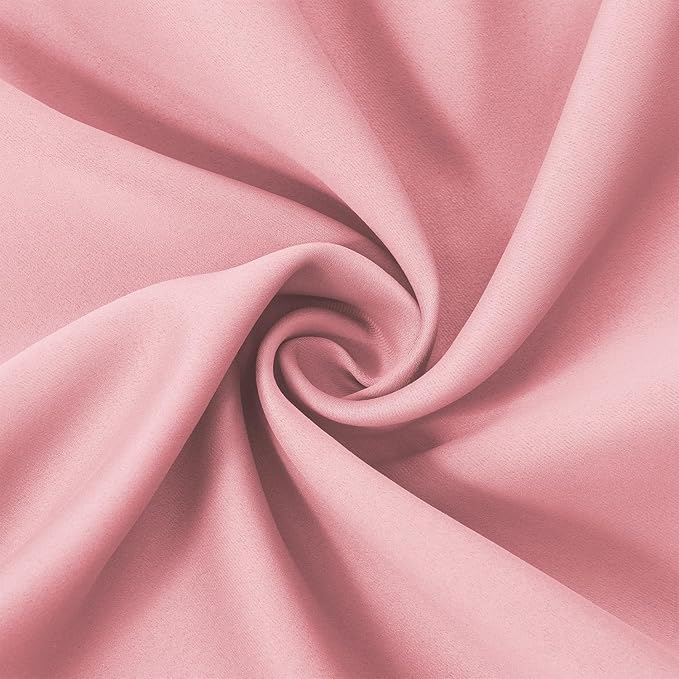LEMOMO Pink Thermal Blackout Curtains/38 x 54 Inch/Set of 2 Panels Room Darkening Curtains for Bedroom