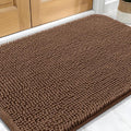 OLANLY Dog Door Mat for Muddy Paws 34x21, Absorbs Moisture and Dirt, Absorbent Non-Slip Washable Doormat, Quick Dry Chenille Mud Mat for Dogs, Entry Indoor Entryway Carpet for Inside Floor, Mocha