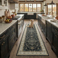 RELEANY Area Rugs 2'x8' Runner Rug Non Slip Washable for Kitchen Hallway Bedroom Beside Laundry Room Bathroom Rug, Floor Carpet, Vintage Black Brown Neutral