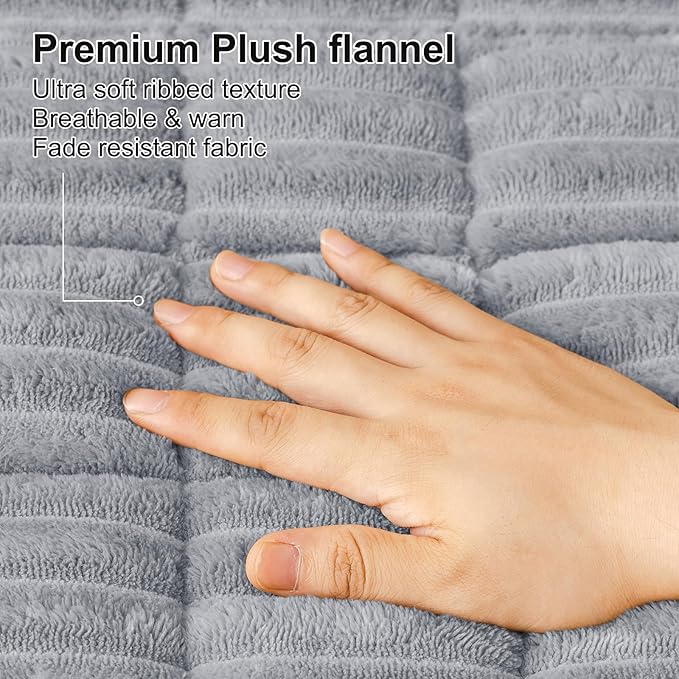 Smiry Couch Cover for Dogs Washable, Non Slip Fuzzy Pet Couch Covers for 3 Cushion Sofa Pet Friendly, Thick Soft Sofa Slipcovers Cushion Protector (Grey, 27.6" x 88")