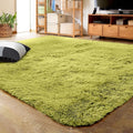 LOCHAS Ultra Soft Indoor Modern Area Rugs Fluffy Living Room Carpets for Children Bedroom Home Decor Nursery Rug 5.3x7.5 Feet, Green