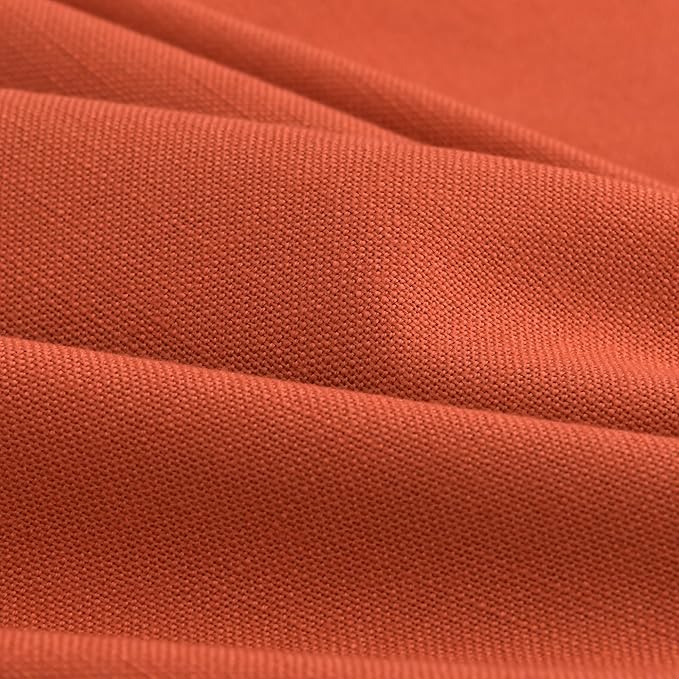 Nanspring Bright Orange Linen Blend Light Filtering Back Tab Curtains 84 Inches Long, Semi Sheer Privacy Drapes for Living Room & Bedroom Simple Style, 52x84 inch, 2 Panels