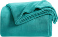 KMUSET Fleece Blanket Twin Size Teal Lightweight Super Soft Cozy Luxury Bed Blanket Microfiber