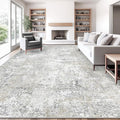 10x12 Area Rug for Living Room, Washable Modern Abstract Large Area Rug Neutral Soft Non Slip Kids Rug Stain Resistant Indoor Carpet for Bedroom Dining Room Playroom Office(BeigeGrey, 10'x12')